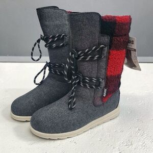 Muk Luks Dinah Boots Womens 8 Buffalo Plaid Water Resistant Cabin Core Gorpcore
